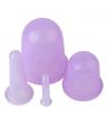 Kit de 4 ventouses en silicone pour massage.