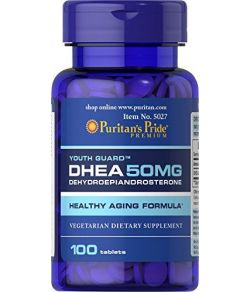 Puritan's Pride DHEA 50 mg-100 comprimés.