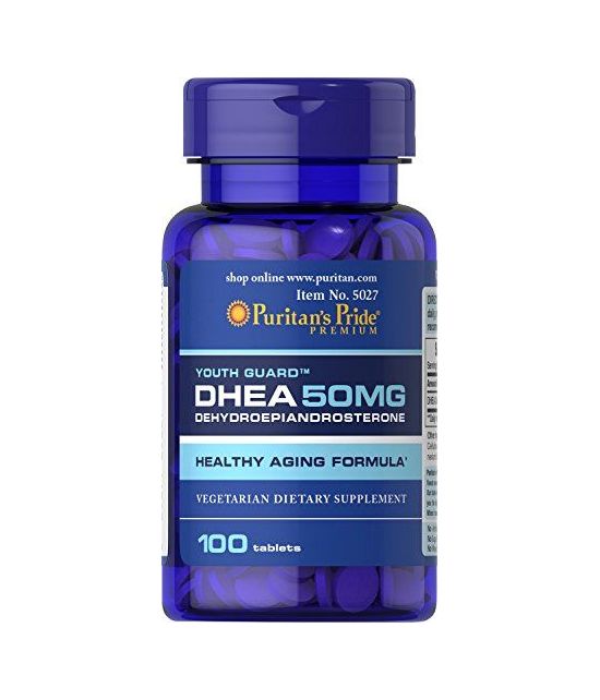 Puritan's Pride DHEA 50 mg-100 comprimés.