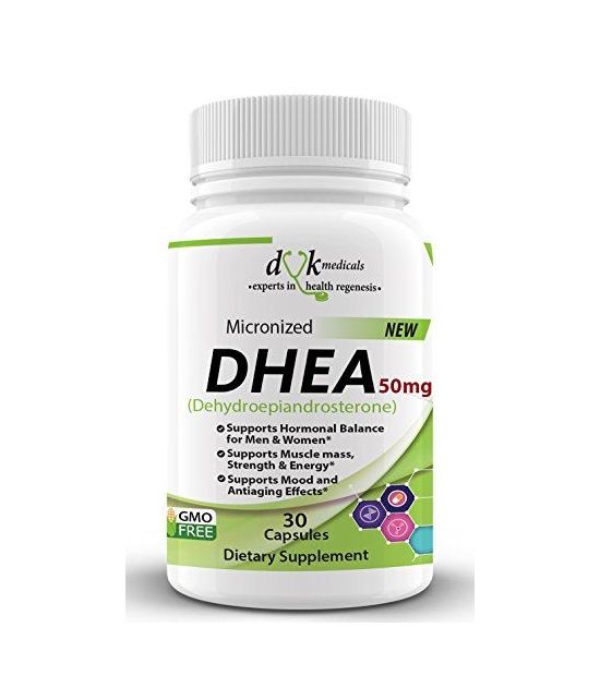 Supplément DHEA 50mg.DVK MEDICALS.