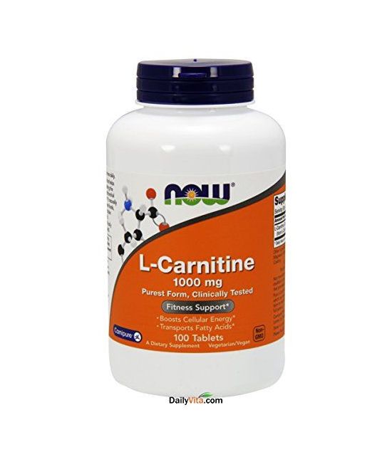 NOW L-Carnitine 1000 mg,100 capsules.