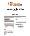 Pure Acetyl L-Carnitine Poudre (250 grammes).