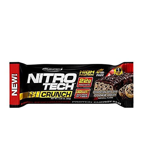 Barres de Protéines MuscleTech NitroTech Crunch.