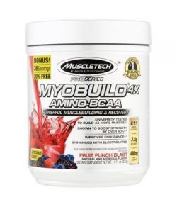 MuscleTech Série Pro Myobuild amino-BCAA 4X Fruit Punch souffle Dietary Supplement 1171 oz