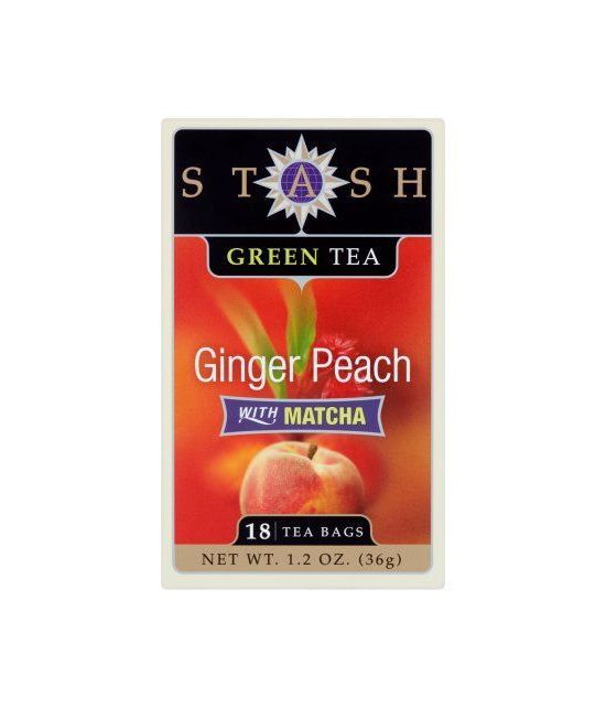 Stash Thé Ginger Peach Thé vert Matcha 18 sachets de thé 36g