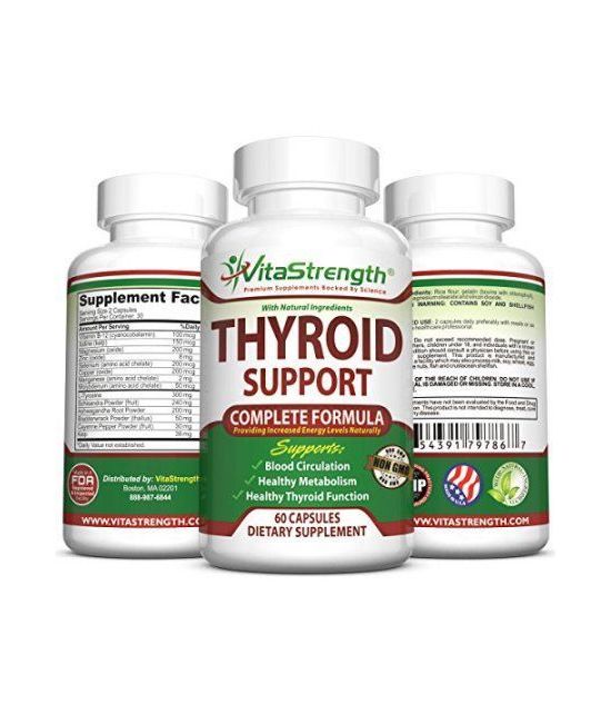 Soutien de la thyroïde Premium - Formule complète pour aider la perte de poids et améliorer l'énergie avec l'iode Varech Var