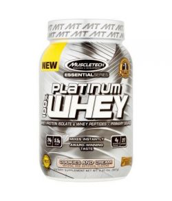 MuscleTech Essential Series Platinum 100% de protéines de lactosérum Isoler et Peptides Biscuits et crème de suppléments ali