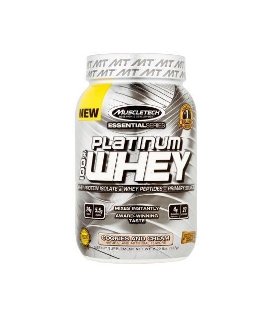 MuscleTech Essential Series Platinum 100% de protéines de lactosérum Isoler et Peptides Biscuits et crème de suppléments ali