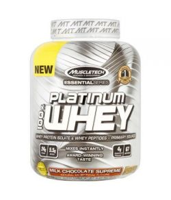 MuscleTech Essential Series Platinum 100% de protéines de lactosérum Isoler et Peptides Chocolat au lait Complément alimentai