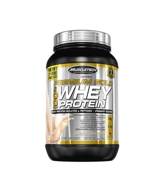 MuscleTech Or Vanilla Ice Cream Prime de protéines de lactosérum Compléments alimentaires 72 oz