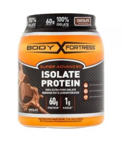 Body Fortress Super Advanced 100% de protéines Isoler Chocolat Complément alimentaire en poudre 21 oz