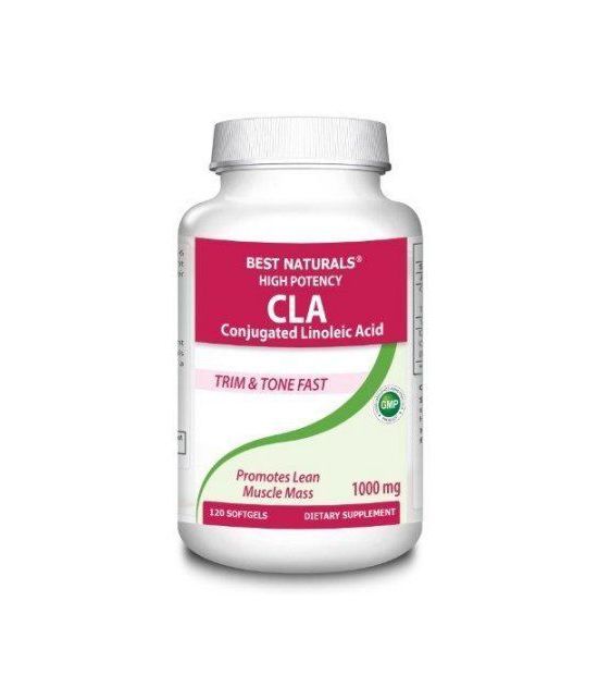 Best Naturals CLA Acide linoléique conjugué 1000 mg 120 gélules