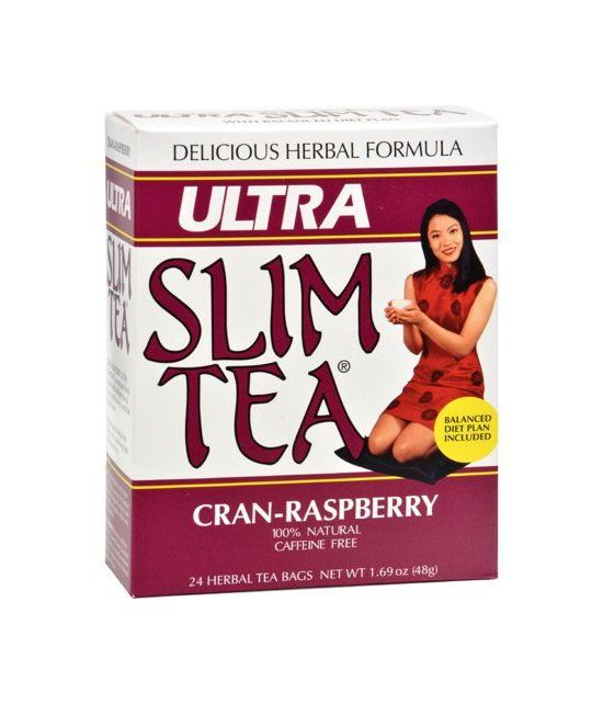 Hobe Labs Ultra Slim Tea Cran-framboise - 24 sachets de thé