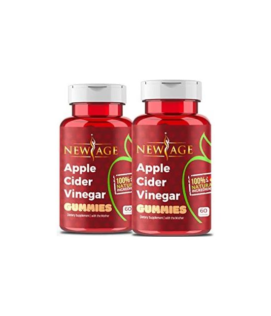 GOMMES AU VINAIGRE DE CIDRE DE POMME PAR NEW AGE  2PACK  120 CAPSULES