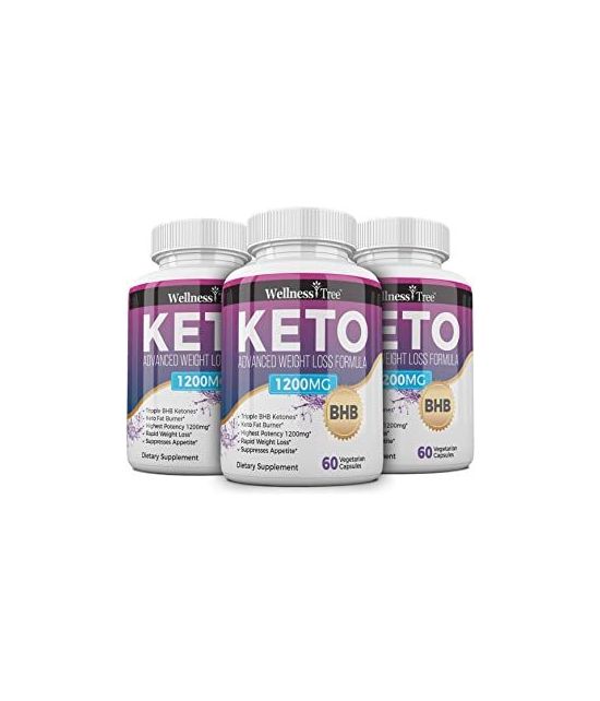 KETO DIET PILLS  MAX STRENGTH 1200MG 60 CAPS 3 PACK