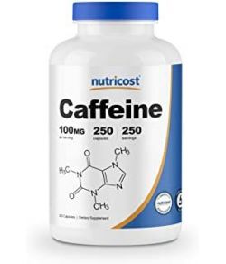 NUTRICOST CAFFEINE PILLS 100MG PER SERVING 250 CAPSULES