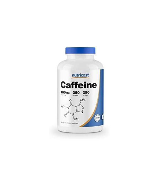 NUTRICOST CAFFEINE PILLS 100MG PER SERVING 250 CAPSULES