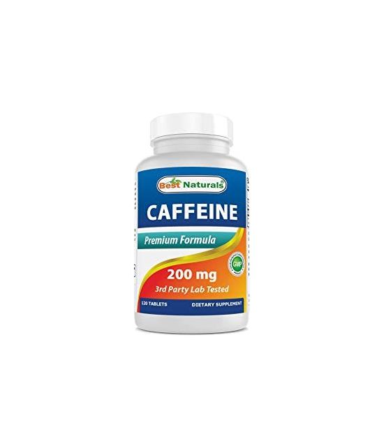 BEST NATURALS CAFFEINE PILLS 200MG 120 CAPS