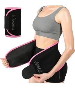 ENTRAINEUR DE TAILLE MIZATTO POUR FEMMES ET HOMMES AUTOCOLLANT PUISSANT CEINTURE DE NEOPRENE POUR LENTRAINEMENT