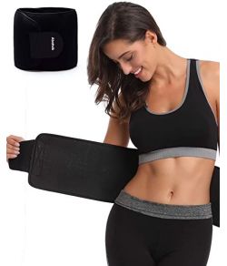 ABAHUB WAIST TRIMMER AB BELT FOR WOMEN and MEN STOMACH WRAP PREMIUM WAIST TRAINER