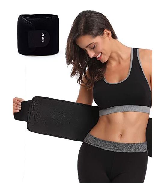 ABAHUB WAIST TRIMMER AB BELT FOR WOMEN and MEN STOMACH WRAP PREMIUM WAIST TRAINER