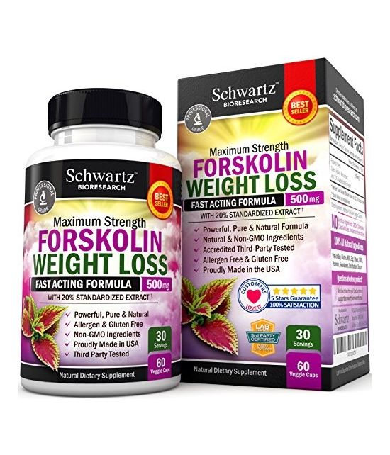 Forskolin Extrait Pour supprimer l'appetit 60 Caps