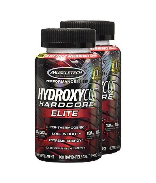 Hydroxycut Hardcore Elite 2 bouteilles de 100 caps